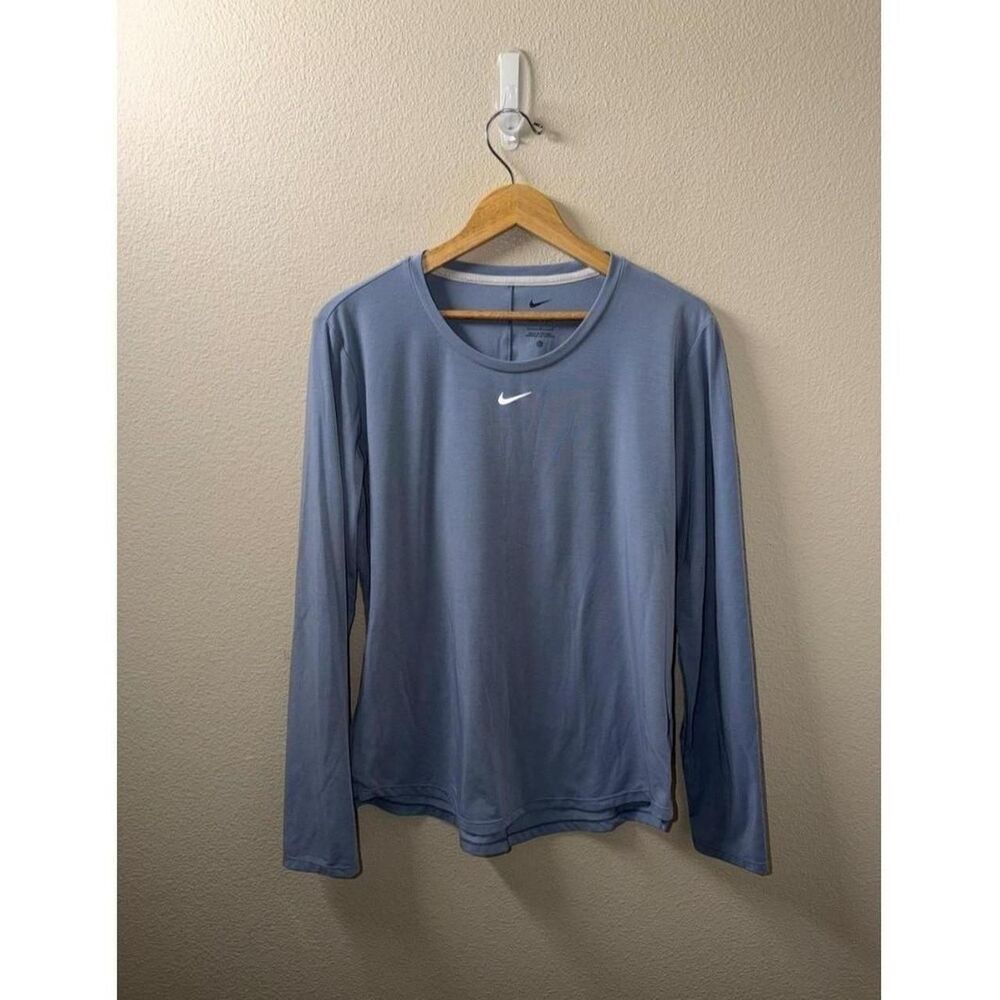 Nike Women's Blue and Grey Shirt